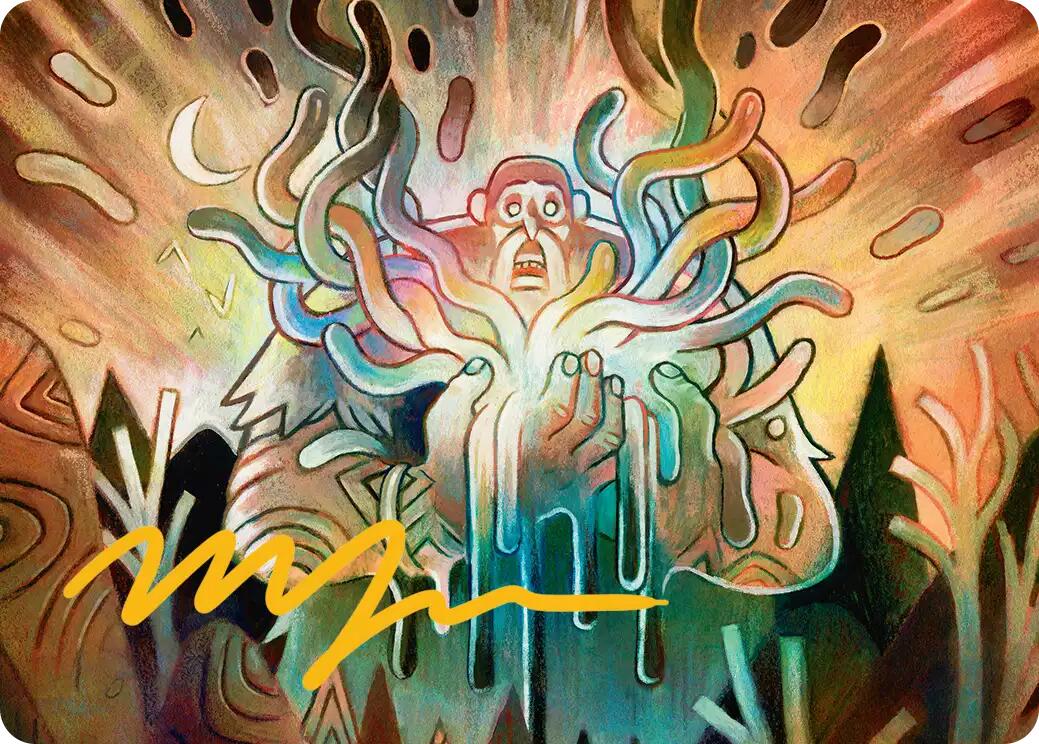 Aurora Awakener Art Card (40/54) (Gold-Stamped Signature) [Lorwyn Eclipsed Art Series]