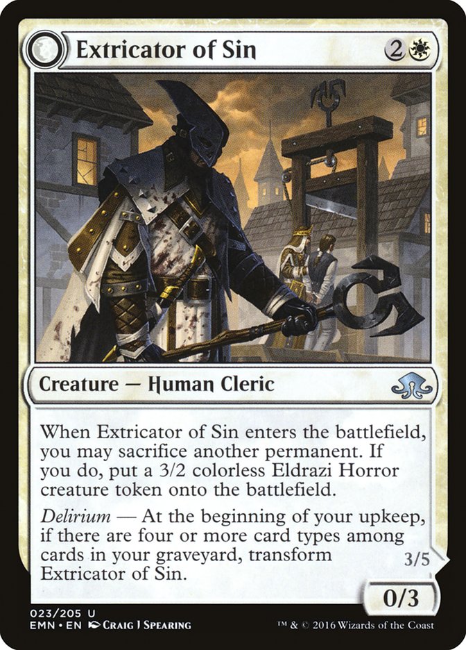 Extricator of Sin // Extricator of Flesh [Eldritch Moon] [Foil]