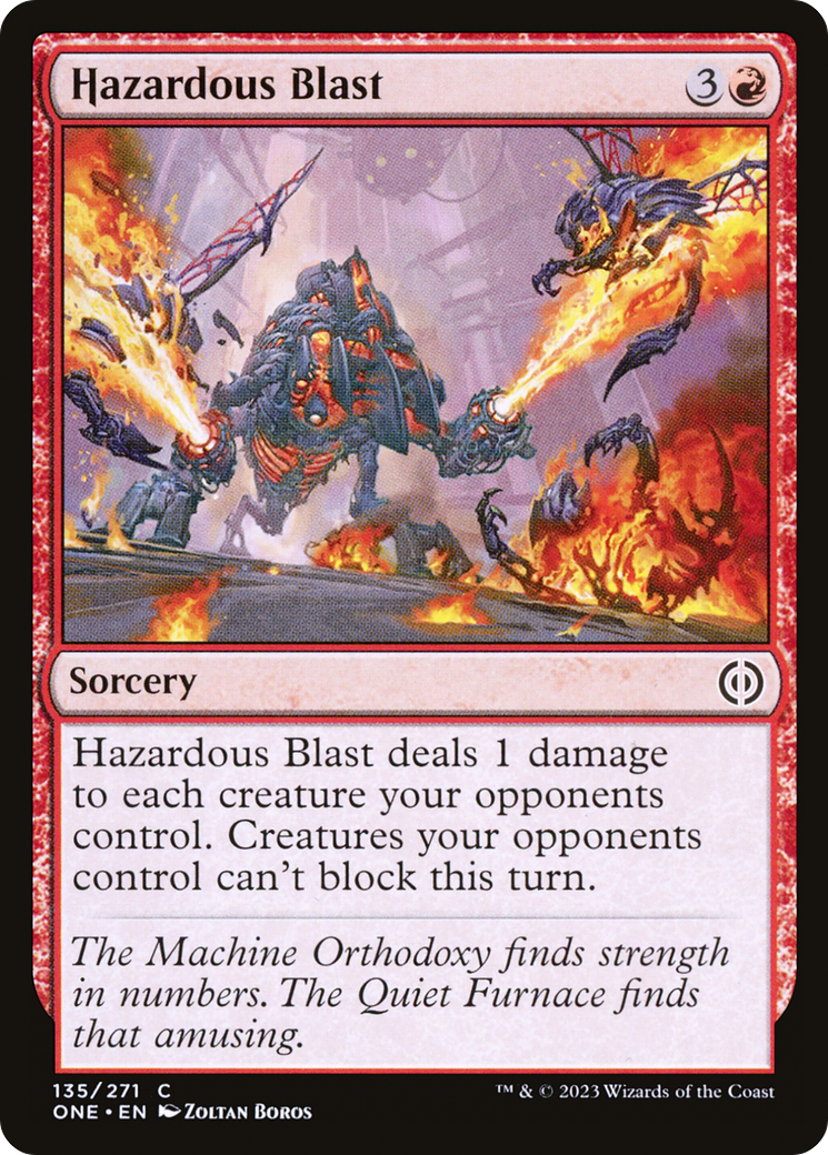 Hazardous Blast [Phyrexia: All Will Be One] [Foil]
