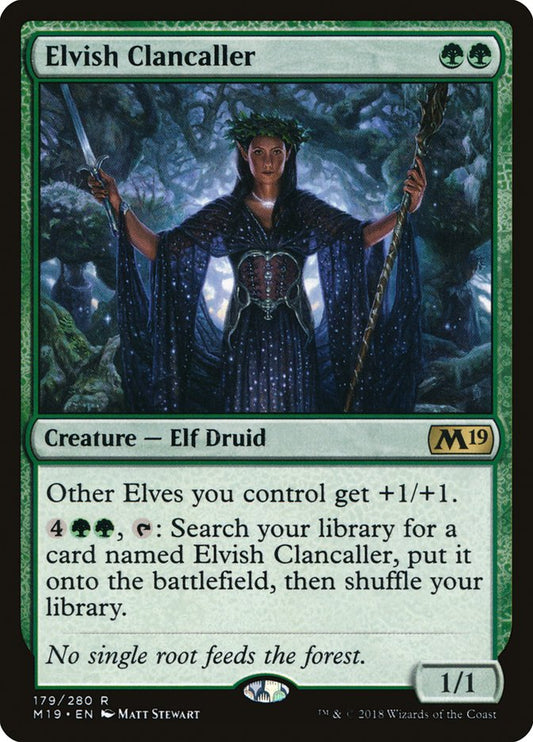 Elvish Clancaller [Core Set 2019] [Foil]