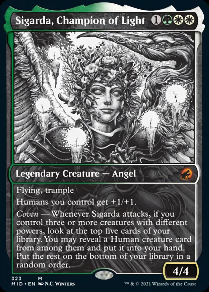 Sigarda, Champion of Light (Showcase) [Innistrad: Midnight Hunt] [Foil]