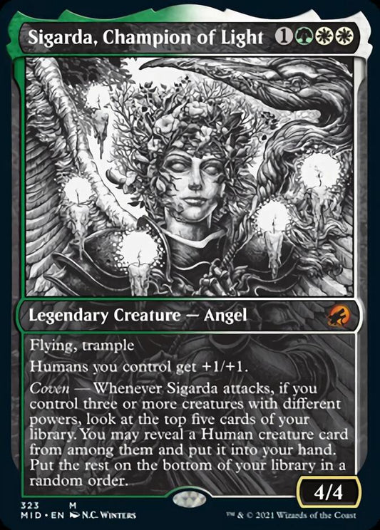 Sigarda, Champion of Light (Showcase) [Innistrad: Midnight Hunt] [Foil]