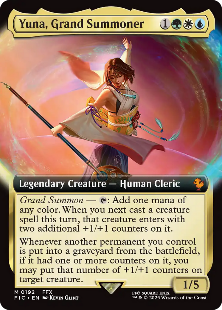Yuna, Grand Summoner (Extended Art) [FINAL FANTASY Commander] [Foil]