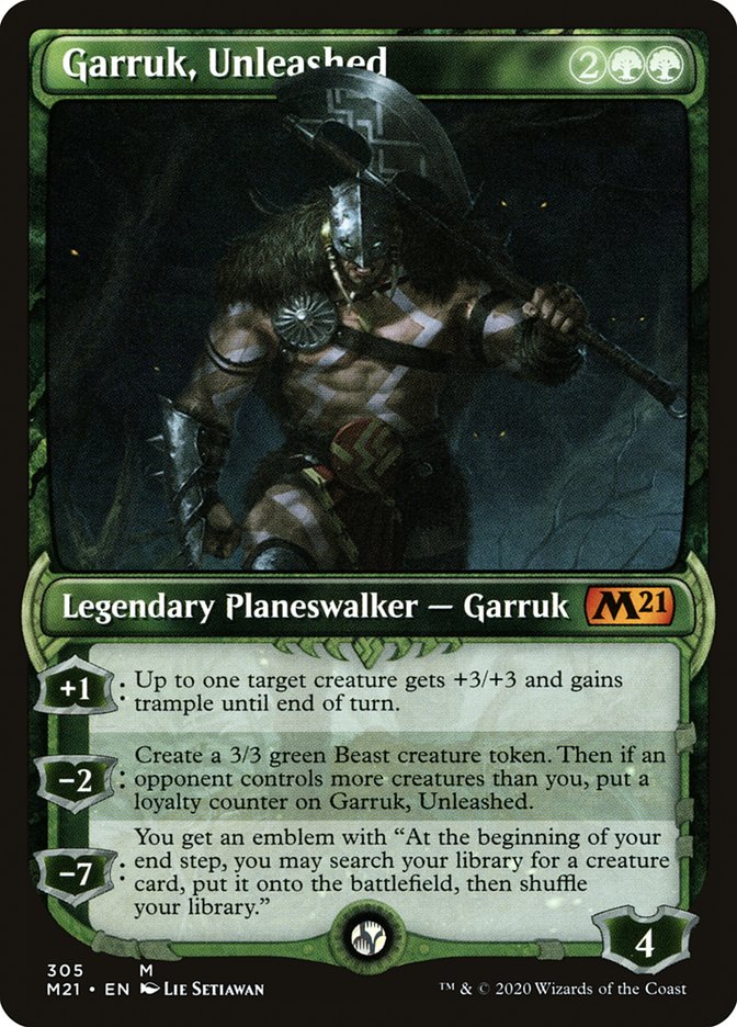 Garruk, Unleashed (Showcase) [Core Set 2021] [Foil]