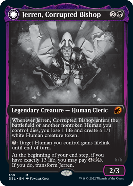 Jerren, Corrupted Bishop // Ormendahl, the Corrupted [Innistrad: Double Feature] [Foil]
