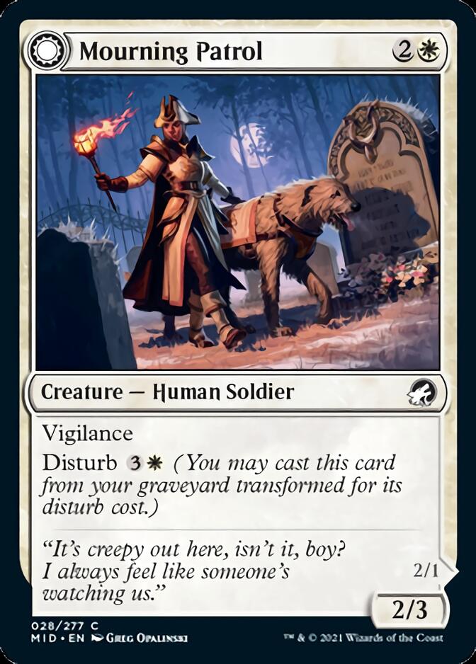 Mourning Patrol // Morning Apparition [Innistrad: Midnight Hunt] [Foil]