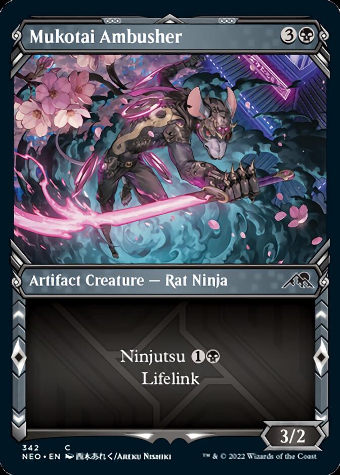 Mukotai Ambusher (Showcase Ninja) [Kamigawa: Neon Dynasty] [Foil]