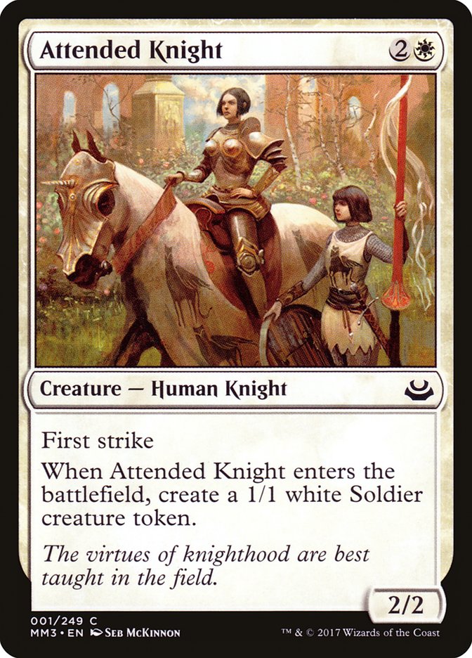 Attended Knight [Modern Masters 2017] [Foil]