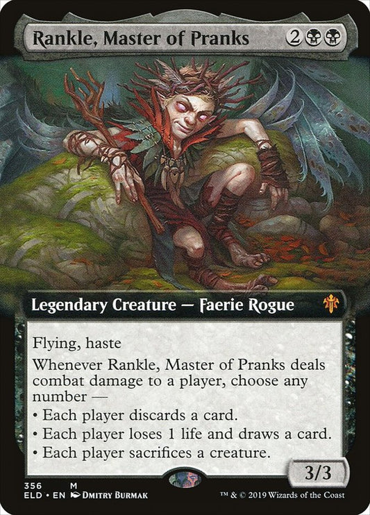 Rankle, Master of Pranks (Extended Art) [Throne of Eldraine] [Foil]
