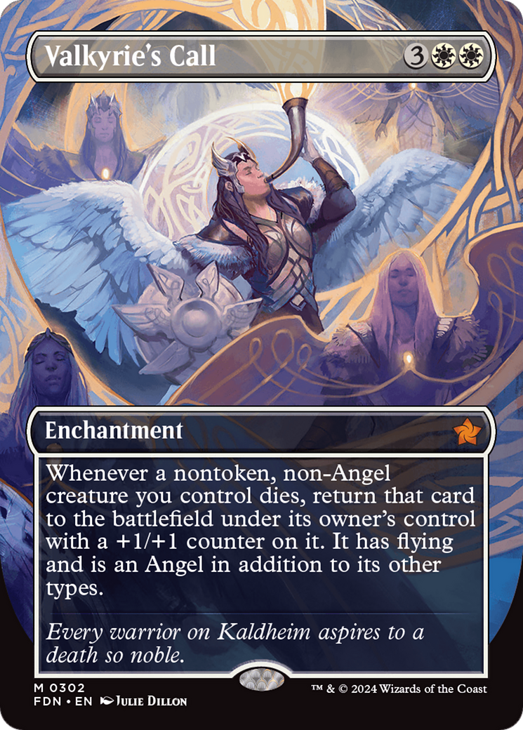 Valkyrie's Call (Borderless) [Foundations] [Foil]