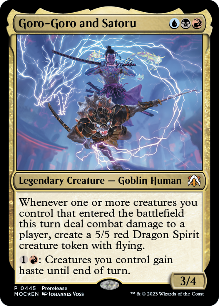 Goro-Goro and Satoru [March of the Machine Commander Prerelease Promos] [Foil]