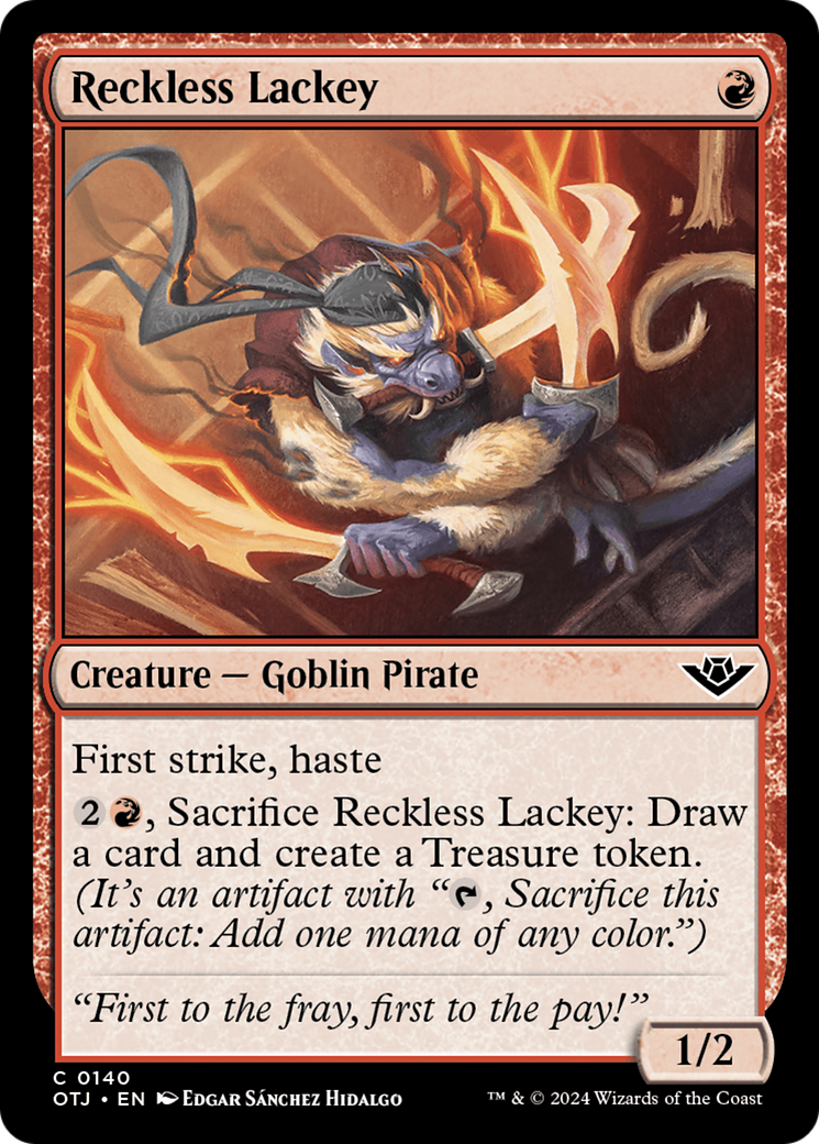 Reckless Lackey [Outlaws of Thunder Junction] [Foil]