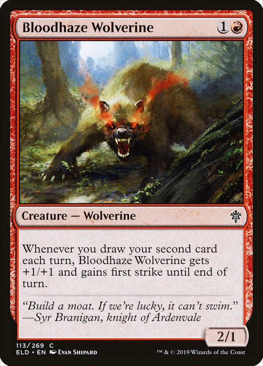 Bloodhaze Wolverine [Throne of Eldraine] [Foil]