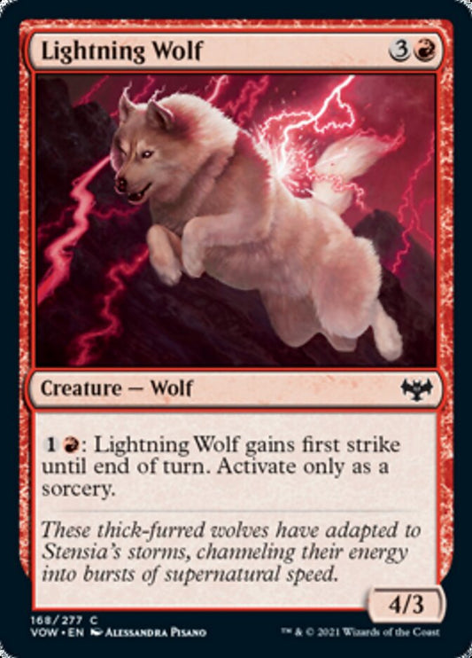 Lightning Wolf [Innistrad: Crimson Vow] [Foil]