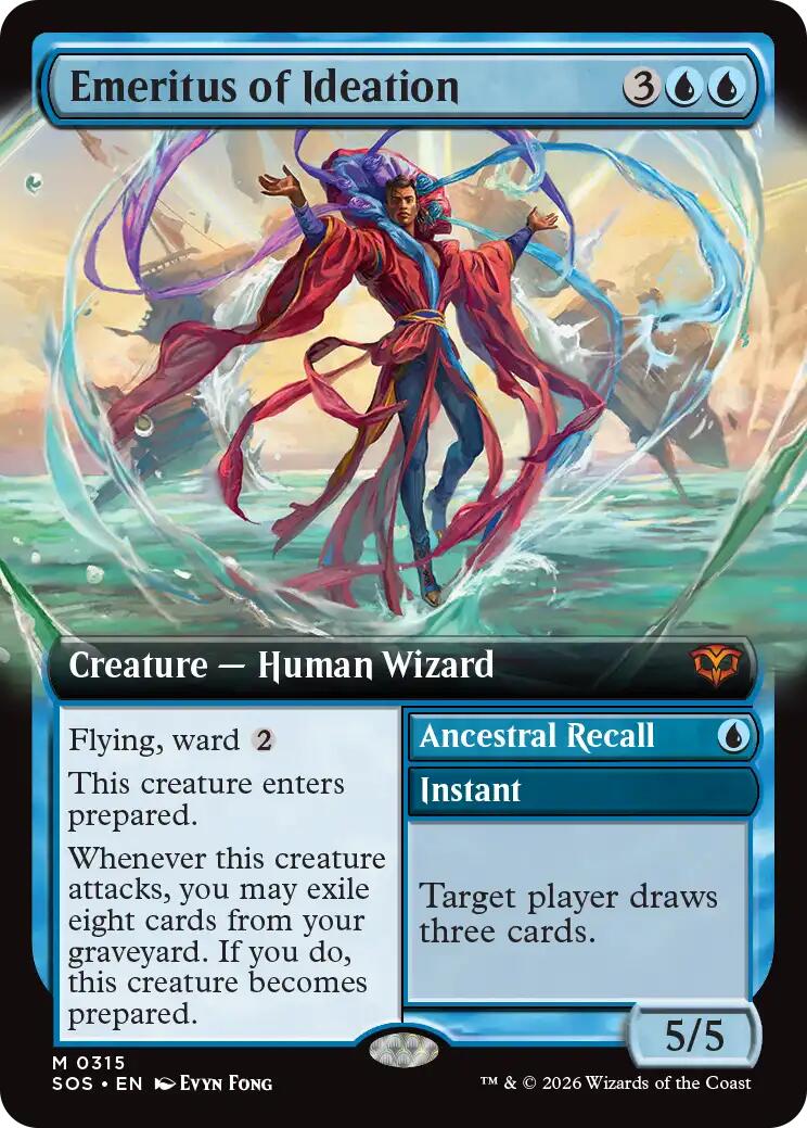 Emeritus of Ideation (Extended Art) [Secrets of Strixhaven] [Foil]