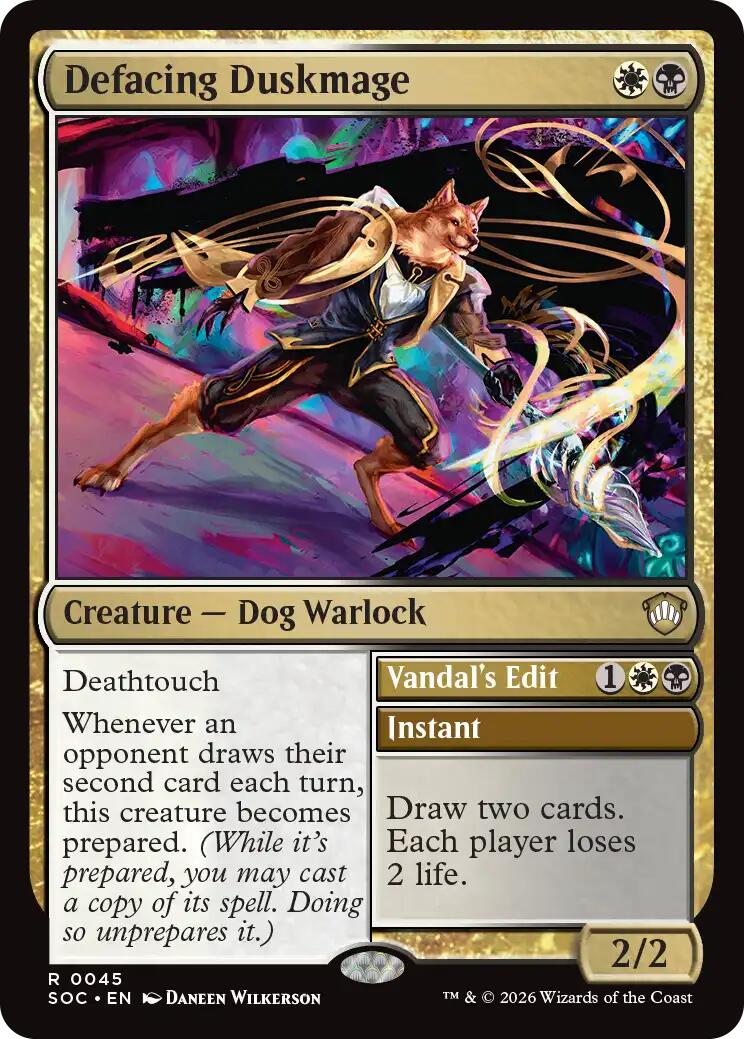 Defacing Duskmage [Secrets of Strixhaven Commander] [Foil]