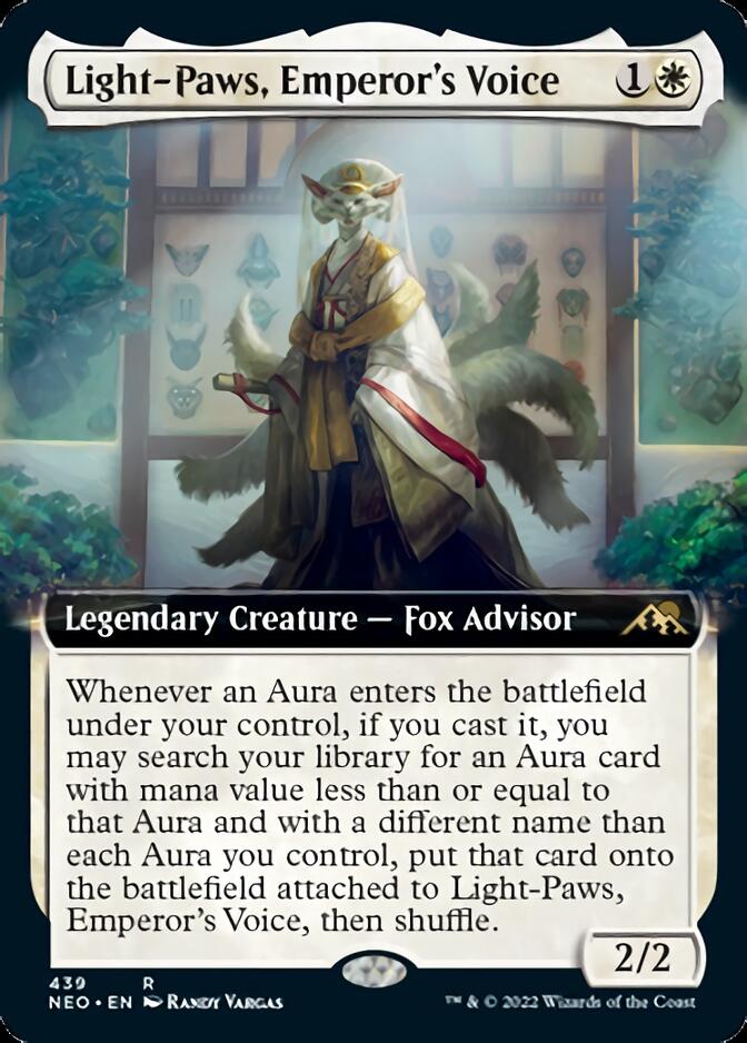 Light-Paws, Emperor's Voice (Extended Art) [Kamigawa: Neon Dynasty] [Foil]