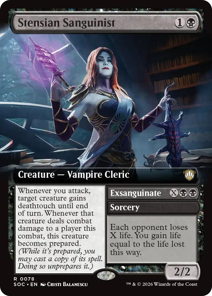 Stensian Sanguinist (Extended Art) [Secrets of Strixhaven Commander] [Foil]