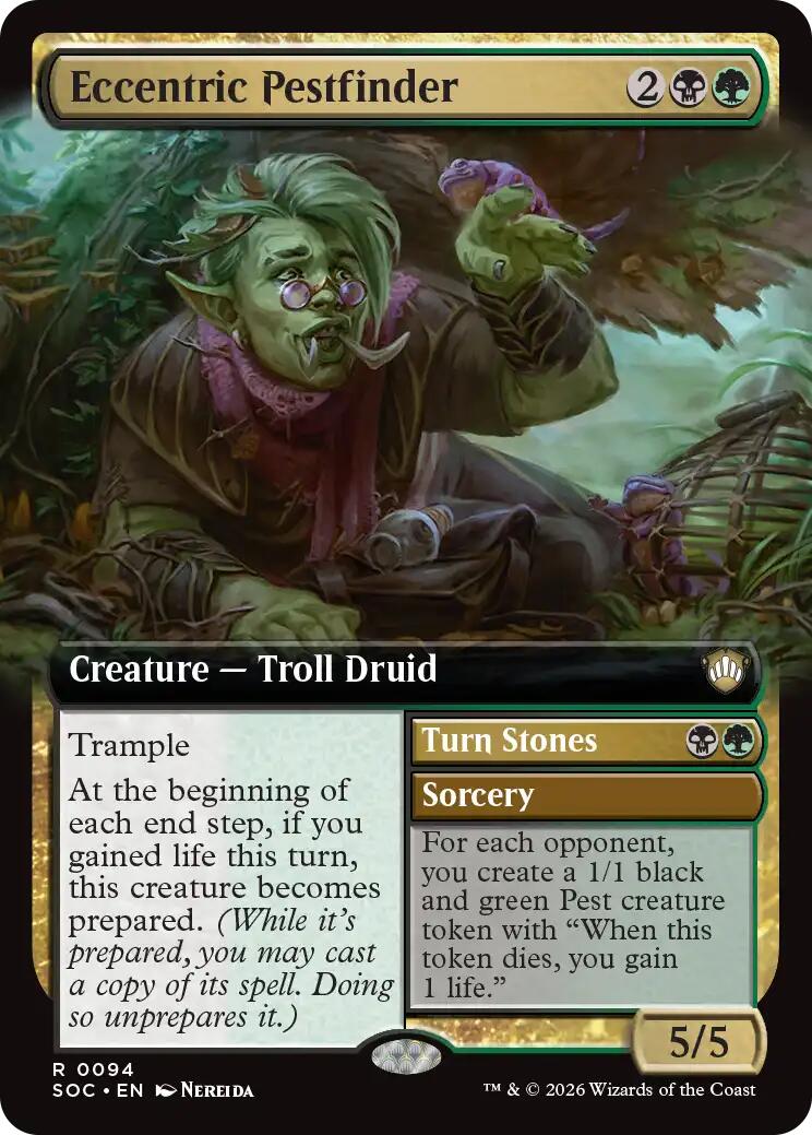 Eccentric Pestfinder (Extended Art) [Secrets of Strixhaven Commander] [Foil]