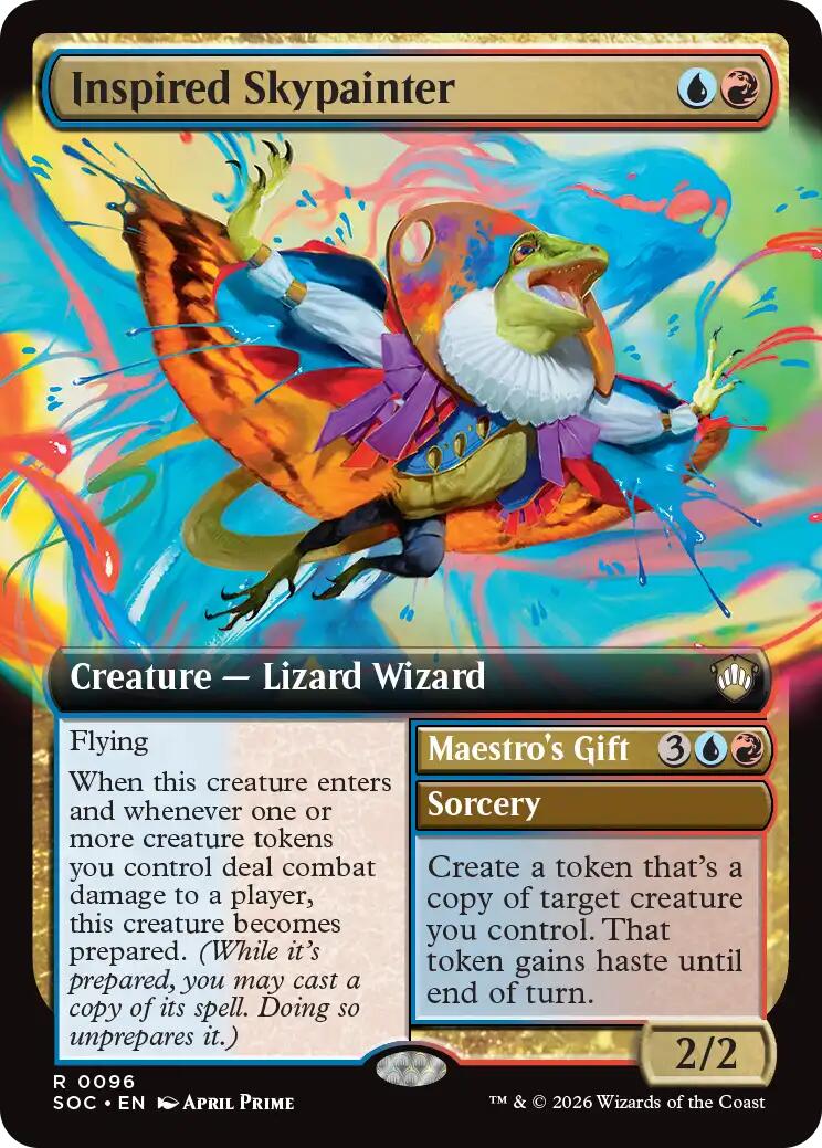 Inspired Skypainter (Extended Art) [Secrets of Strixhaven Commander] [Foil]