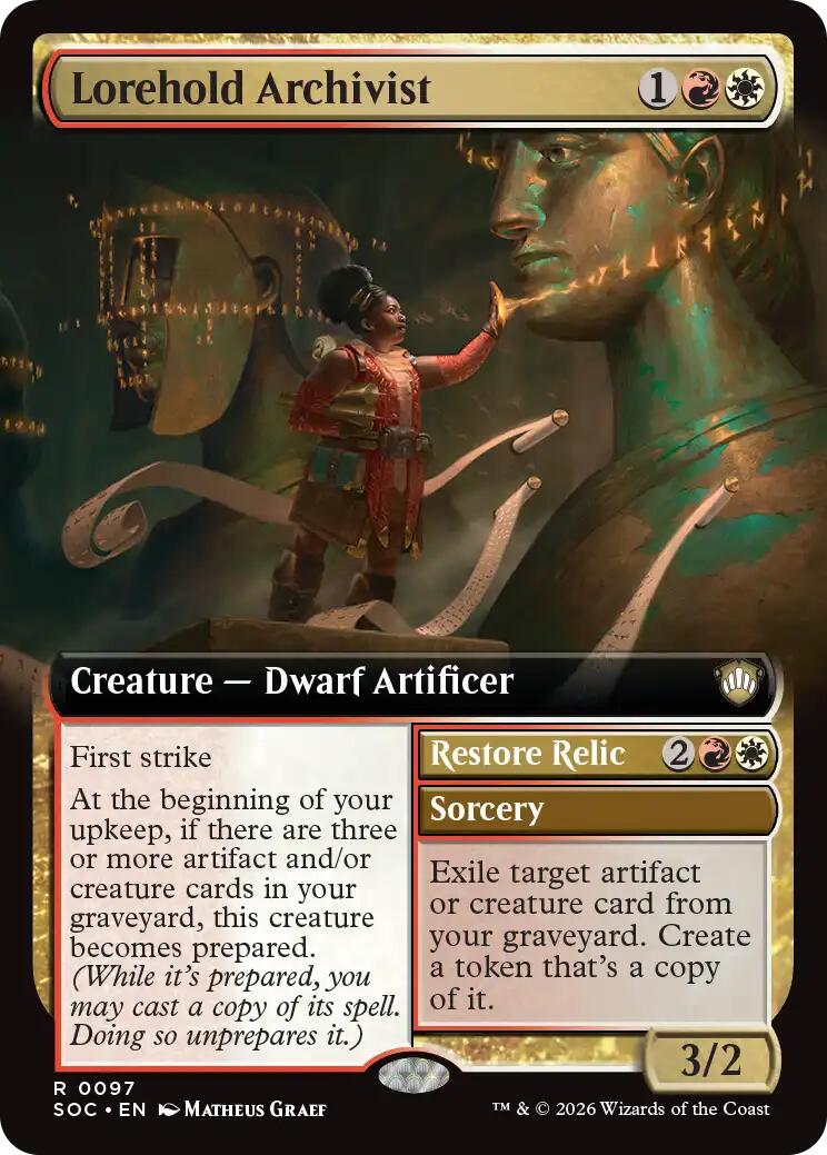 Lorehold Archivist (Extended Art) [Secrets of Strixhaven Commander] [Foil]