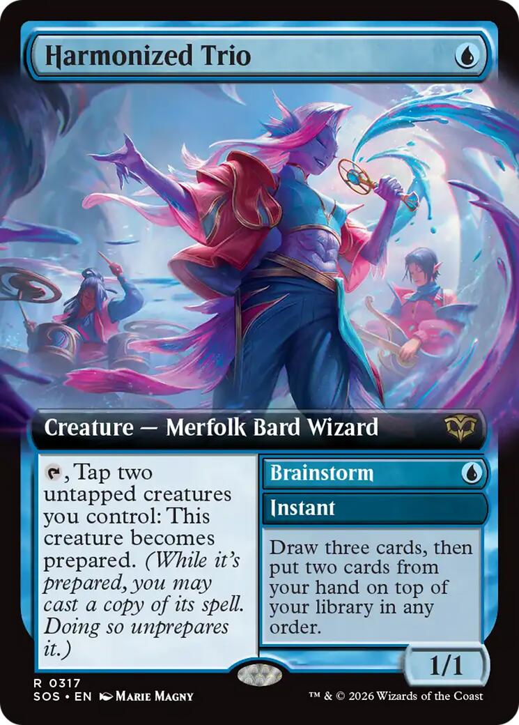 Harmonized Trio (Extended Art) [Secrets of Strixhaven] [Foil]