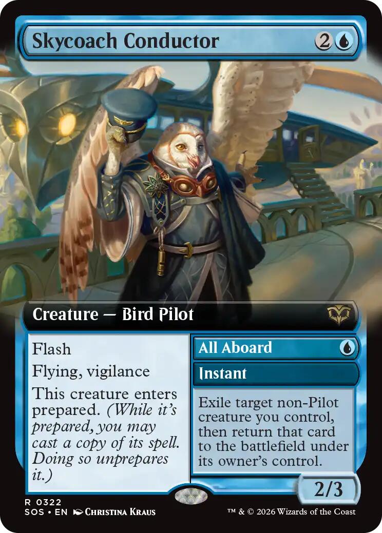 Skycoach Conductor (Extended Art) [Secrets of Strixhaven] [Foil]