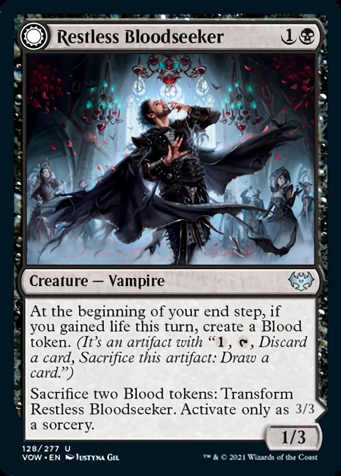 Restless Bloodseeker // Bloodsoaked Reveler [Innistrad: Crimson Vow] [Foil]