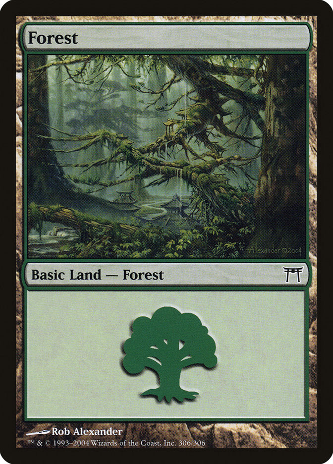 Forest (306) [Champions of Kamigawa] [Foil]