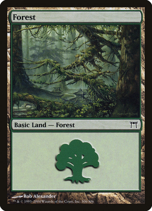 Forest (306) [Champions of Kamigawa] [Foil]