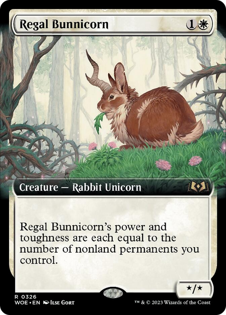 Regal Bunnicorn (Extended Art) [Wilds of Eldraine] [Foil]