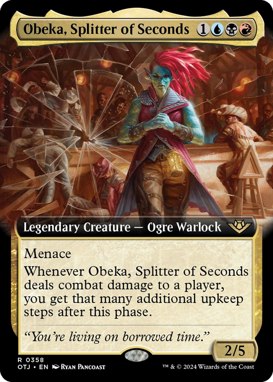 Obeka, Splitter of Seconds (Extended Art) [Outlaws of Thunder Junction] [Foil]