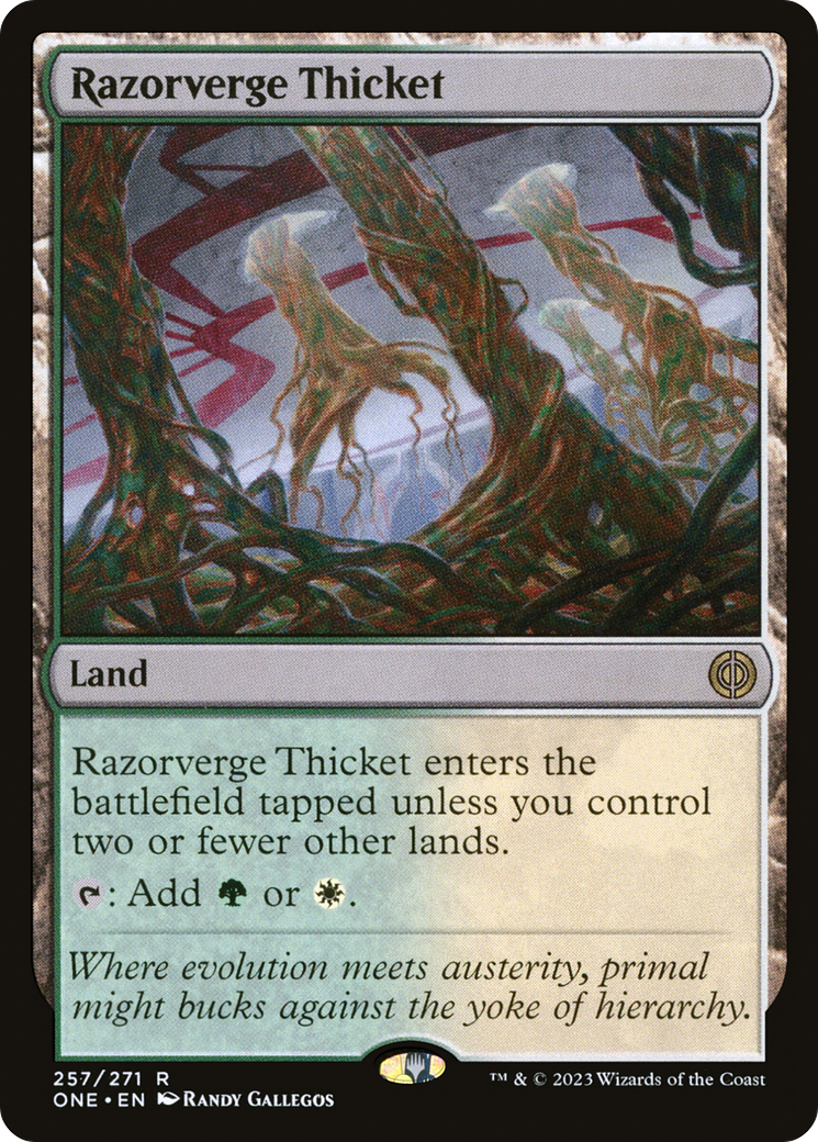 Razorverge Thicket [Phyrexia: All Will Be One] [Foil]