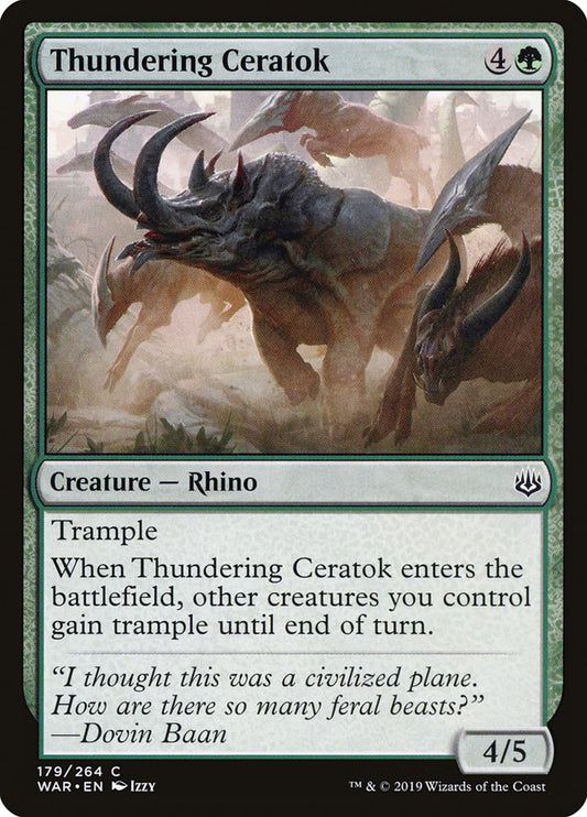 Thundering Ceratok [War of the Spark] [Foil]