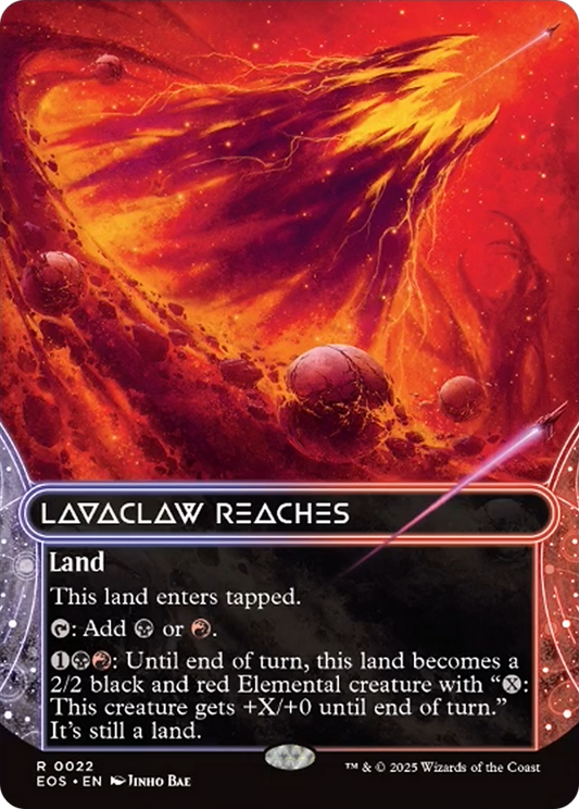 Lavaclaw Reaches (0022) (Borderless) [Edge of Eternities: Stellar Sights] [Foil]