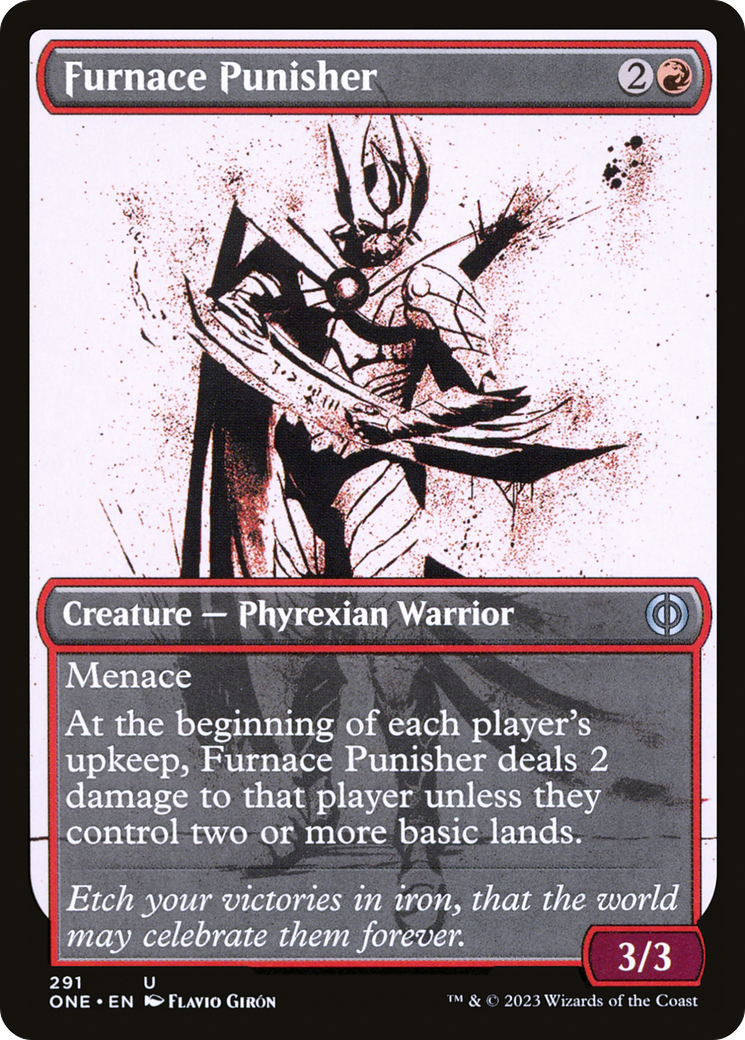 Furnace Punisher (Showcase Ichor) [Phyrexia: All Will Be One] [Foil]
