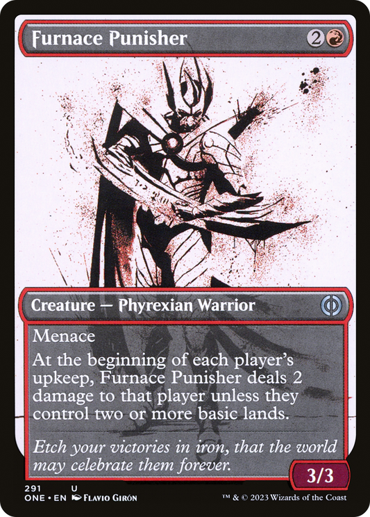 Furnace Punisher (Showcase Ichor) [Phyrexia: All Will Be One] [Foil]
