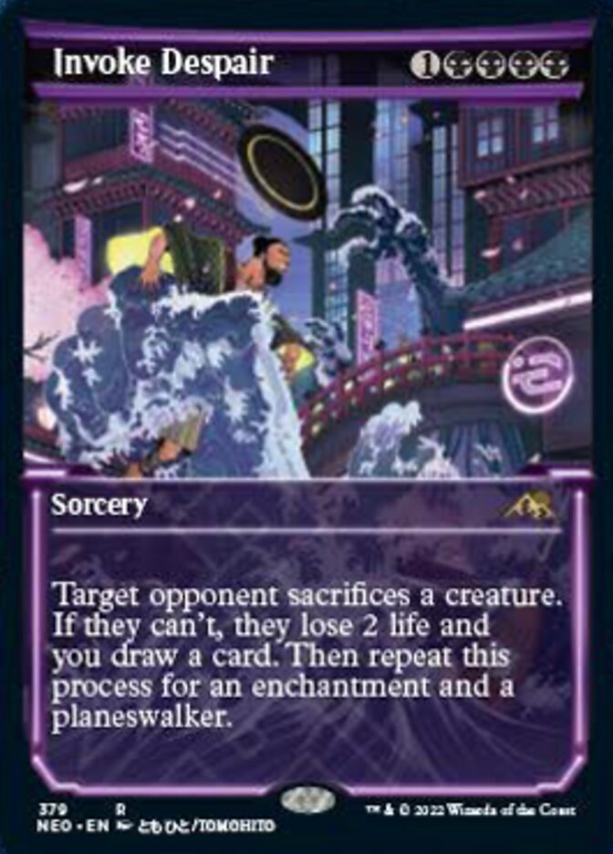 Invoke Despair (Showcase Soft Glow) [Kamigawa: Neon Dynasty] [Foil]