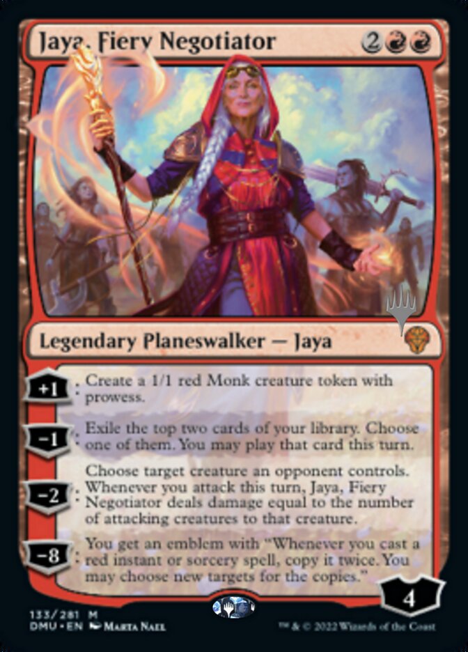 Jaya, Fiery Negotiator (Promo Pack) [Dominaria United Promos] [Foil]