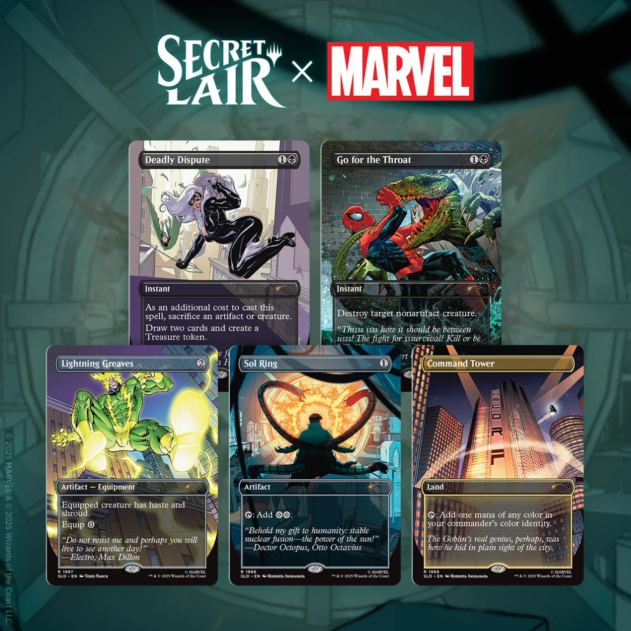 Secret Lair x Marvel's Spider-Man: Villainous Plots Non- Foil