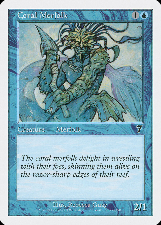Coral Merfolk [Seventh Edition] [Foil]