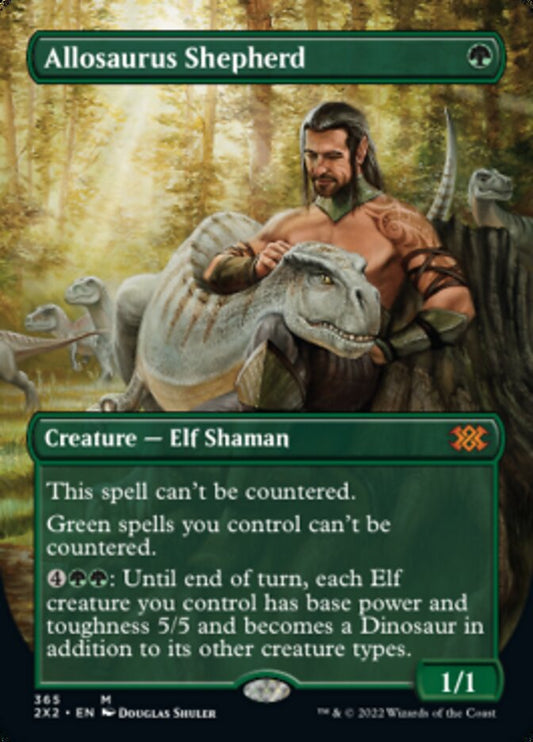 Allosaurus Shepherd (Borderless Alternate Art) [Double Masters 2022] [Foil]