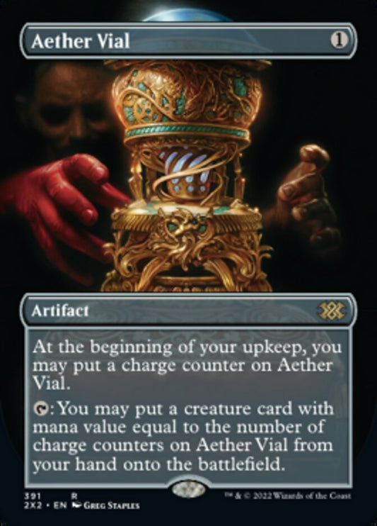 Aether Vial (Borderless Alternate Art) [Double Masters 2022] [Foil]
