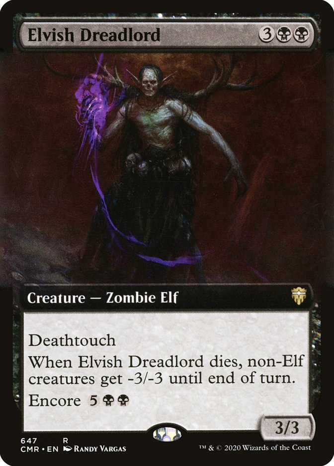 Elvish Dreadlord (Extended Art) [Commander Legends] [Foil]