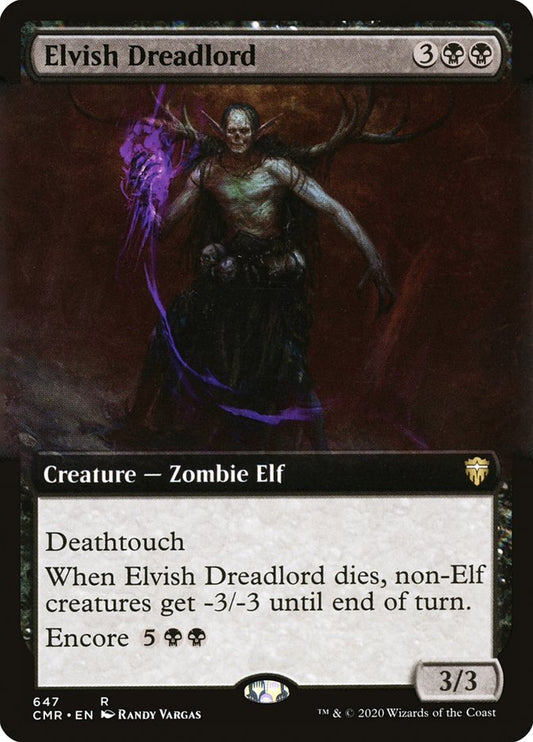 Elvish Dreadlord (Extended Art) [Commander Legends] [Foil]