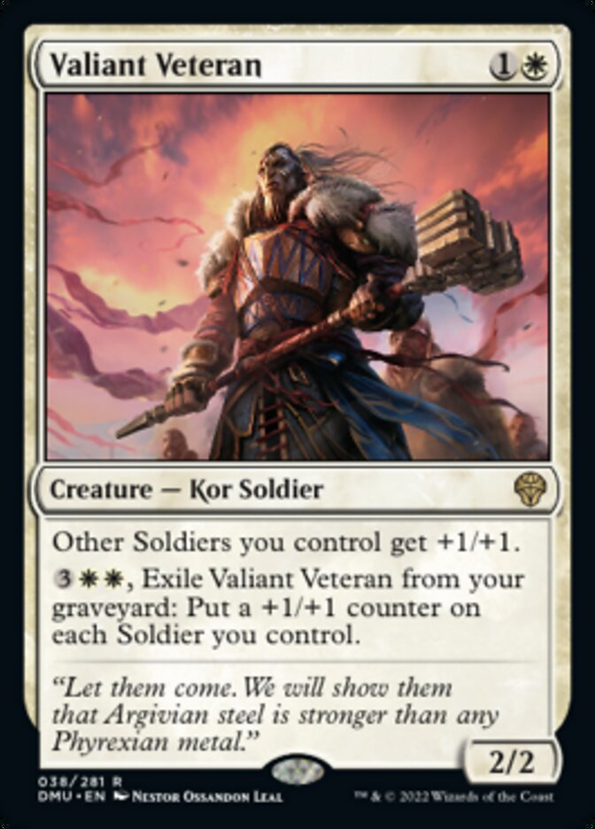 Valiant Veteran [Dominaria United] [Foil]