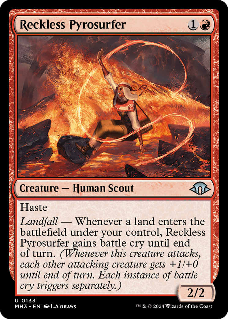 Reckless Pyrosurfer [Modern Horizons 3] [Foil]