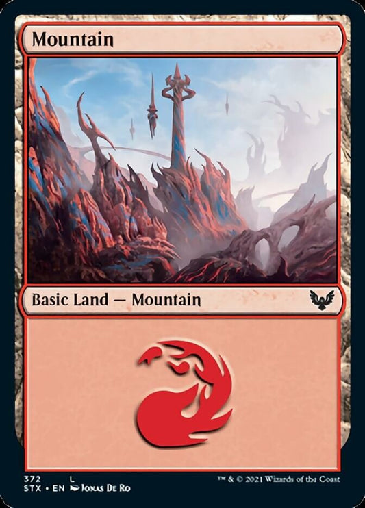 Mountain (372) [Strixhaven: School of Mages] [Foil]
