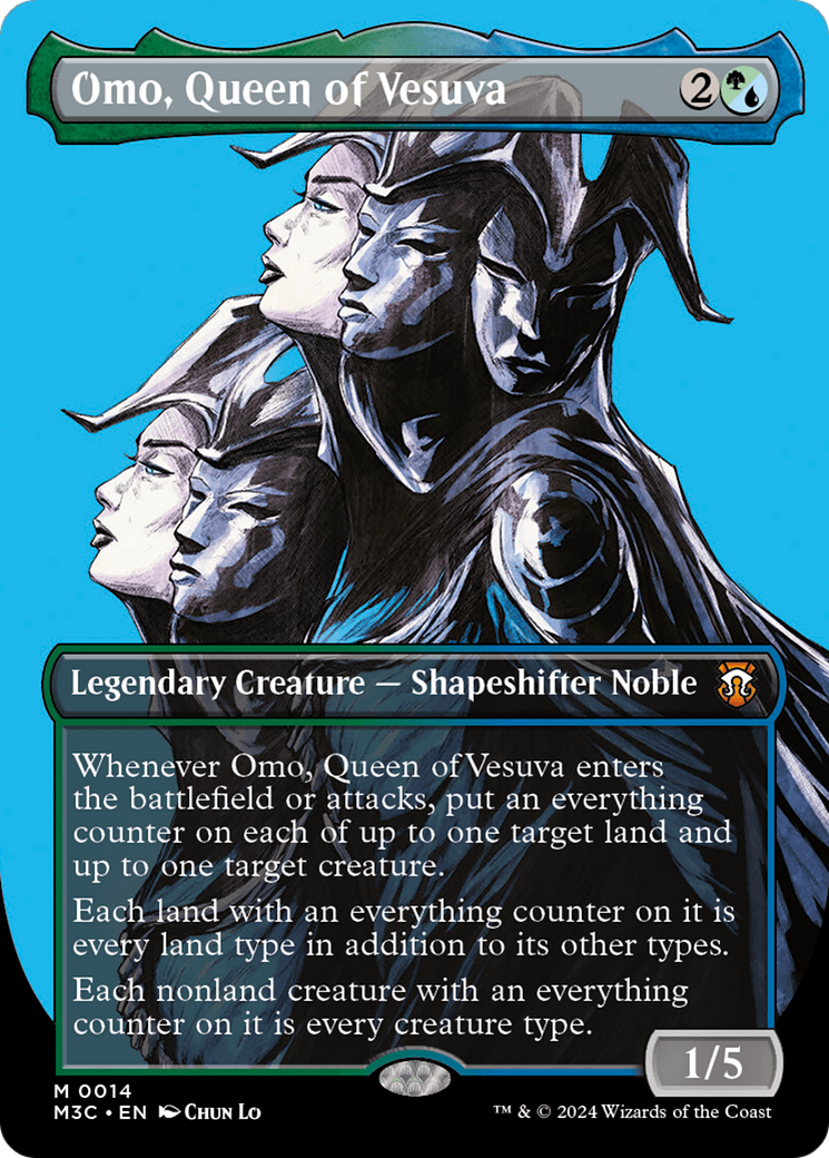 Omo, Queen of Vesuva (Borderless) [Modern Horizons 3 Commander] [Foil]