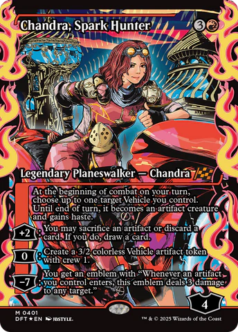 Chandra, Spark Hunter (Showcase) (Japanese) [Aetherdrift] [Foil]